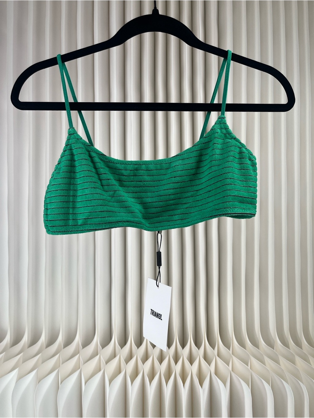 TRIANGL MICA - HUBE GREEN TERRY TOWELLING CROP BIKINI SET - Picture 11 of 16
